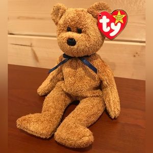 TY 1999 Fuzz the Teddy Bear Beanie Baby